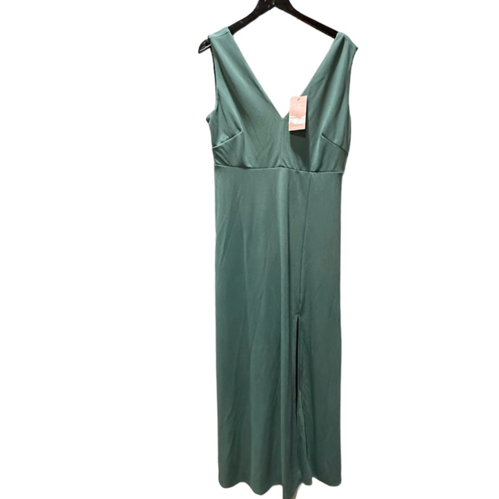 Birdy Grey SHAMIN DRESS CREPE SEA GLASS Curve 1X NEW NWT BRIDESMAID WEDDING - Picture 3 of 4